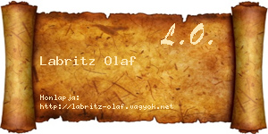 Labritz Olaf névjegykártya