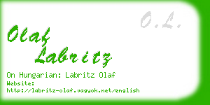 olaf labritz business card